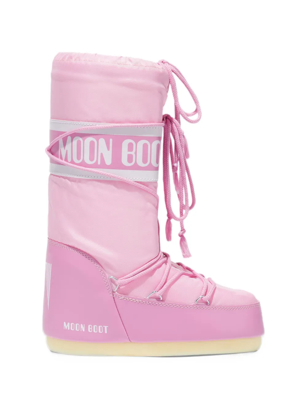 Moon Boot Kids Icon logo-print lace-up ski boots - Rosa