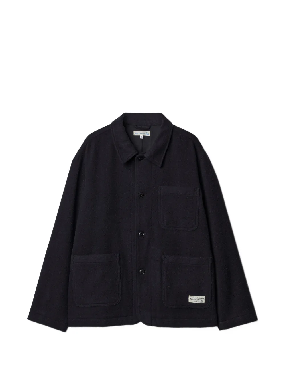 Merz B. Schwanen button-up shirt jacket - Nero