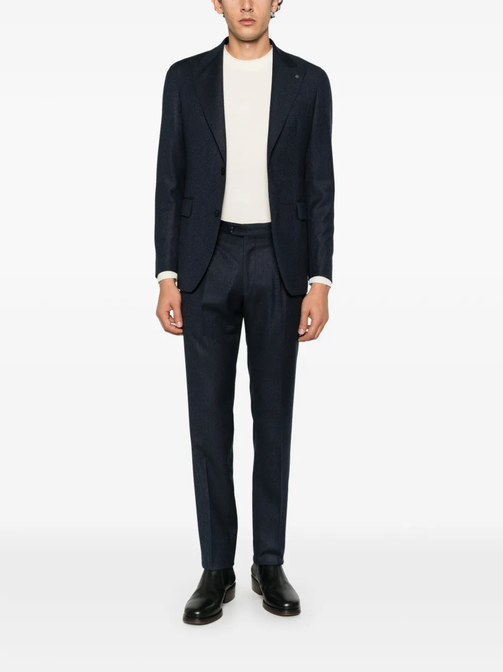Tagliatore single-breasted wool suit Blauw