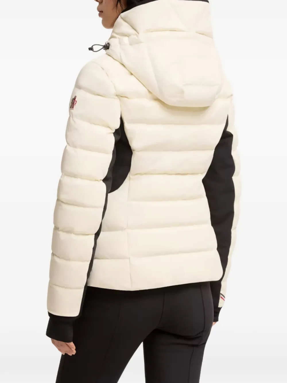 Moncler Grenoble Gewatteerd ski-jack met capuchon Beige