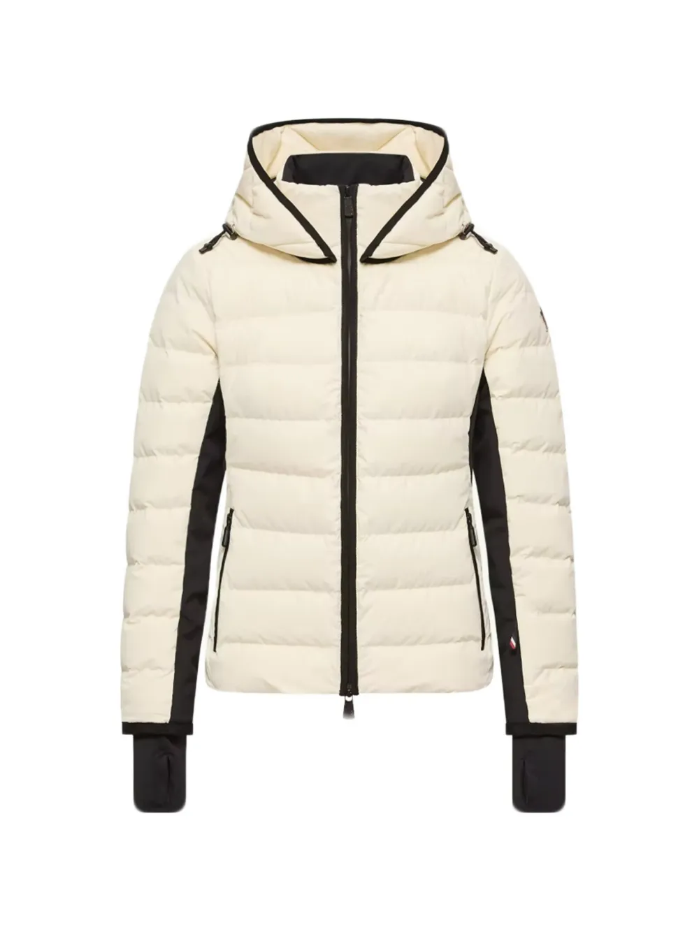 Moncler Grenoble Gewatteerd ski-jack met capuchon Beige