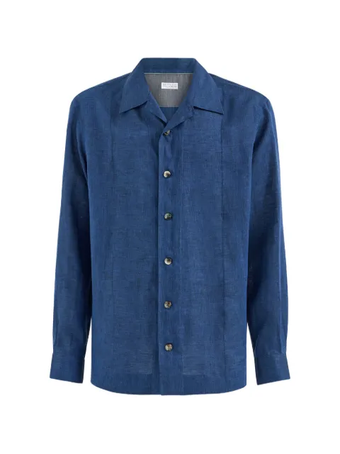 Brunello Cucinelli Linen shirt with Crête details