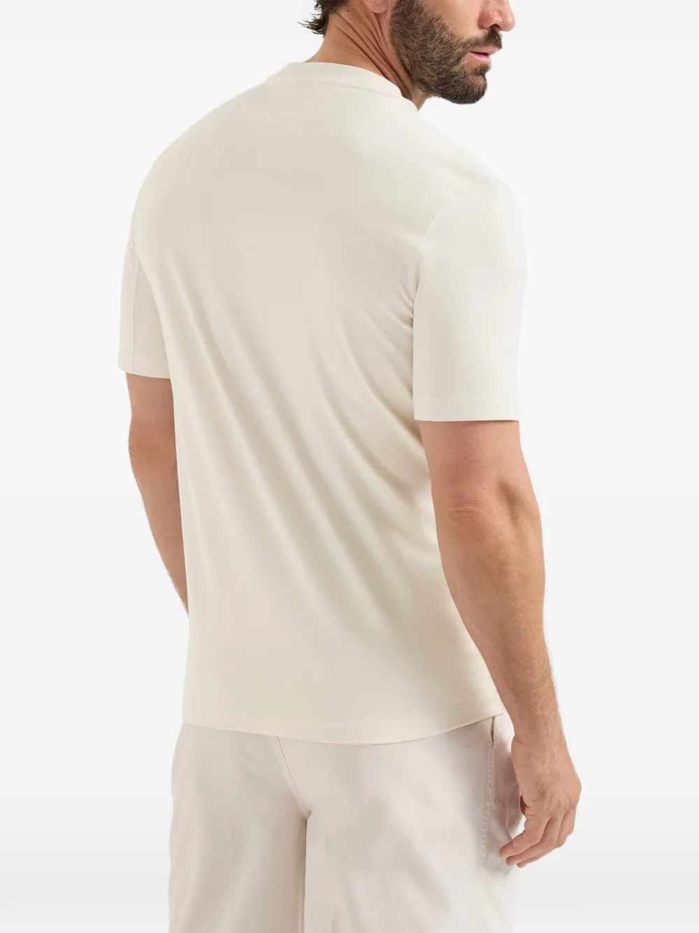 Brunello Cucinelli Katoenen jersey T-shirt met logo Beige