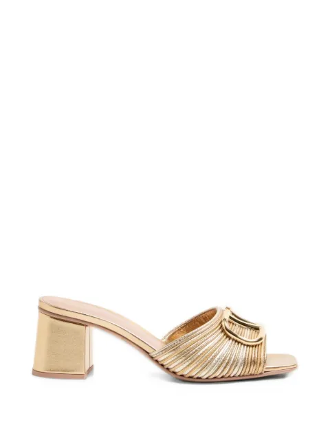 Valentino Garavani Metallic VLogo Signature slide sandals with cornely embroidery 60Mm