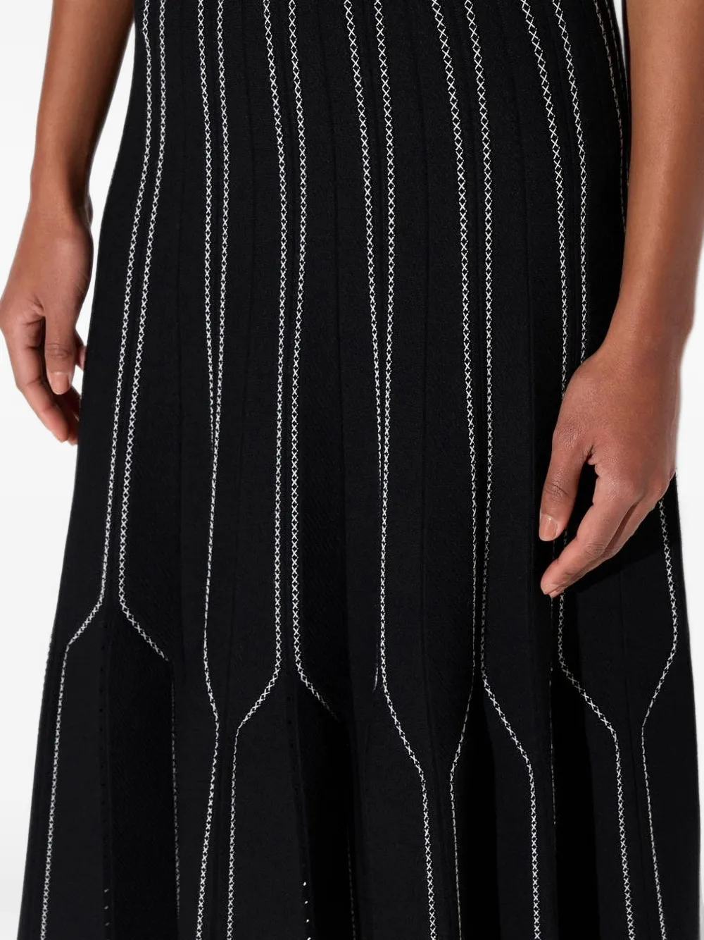 Elisabetta Franchi Origami knit skirt Zwart