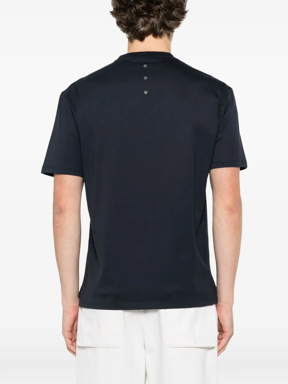 Premiata logo-print crew-neck T-shirt Blauw