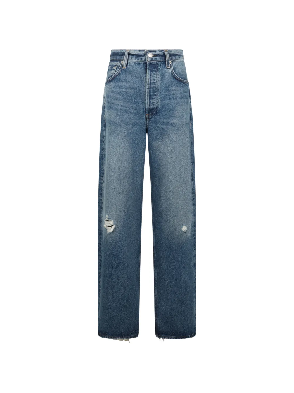 Citizens of Humanity Ayla distressed straight-leg jeans - Blu