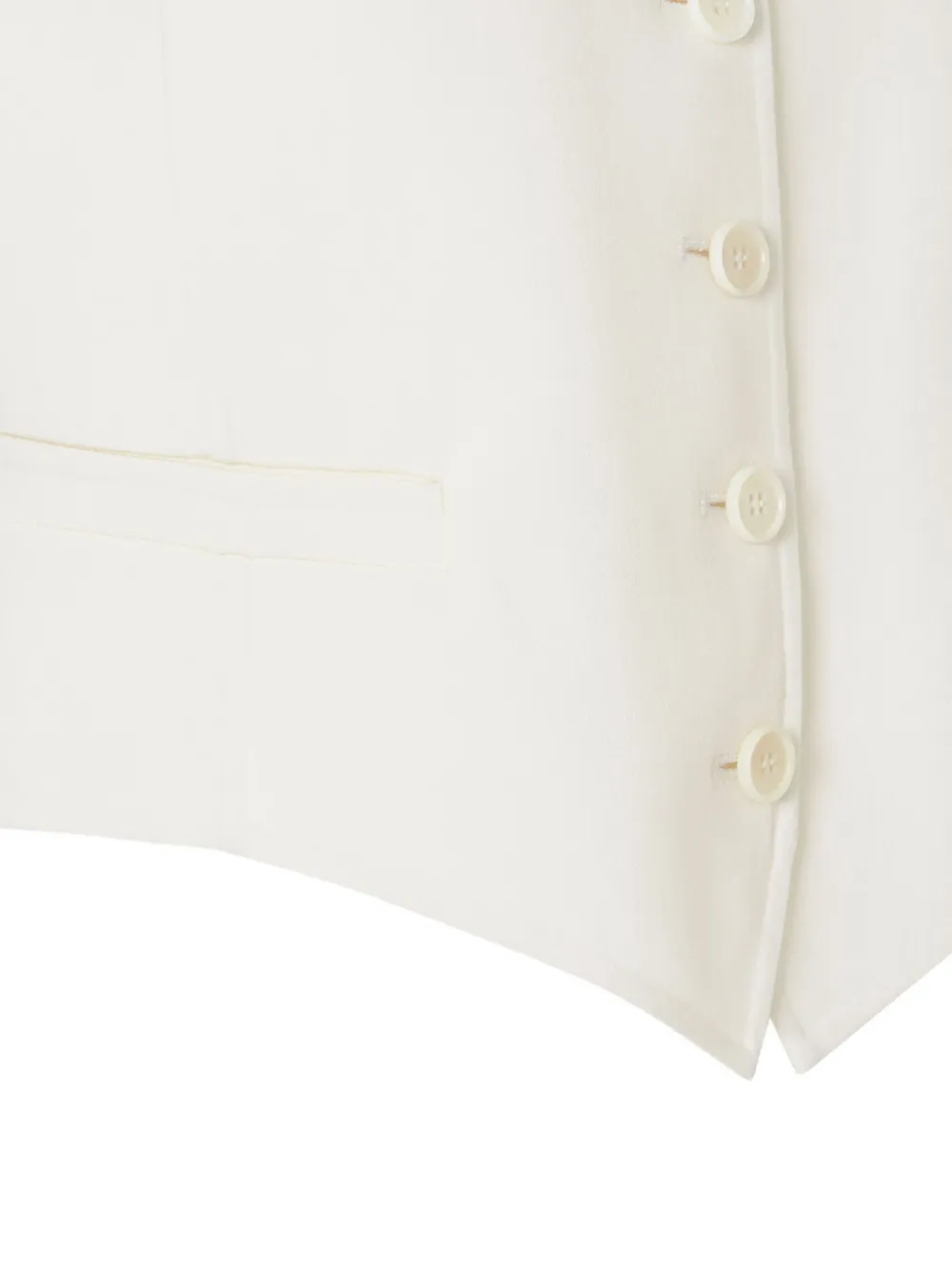 FENDI ivory wool gilet Wit