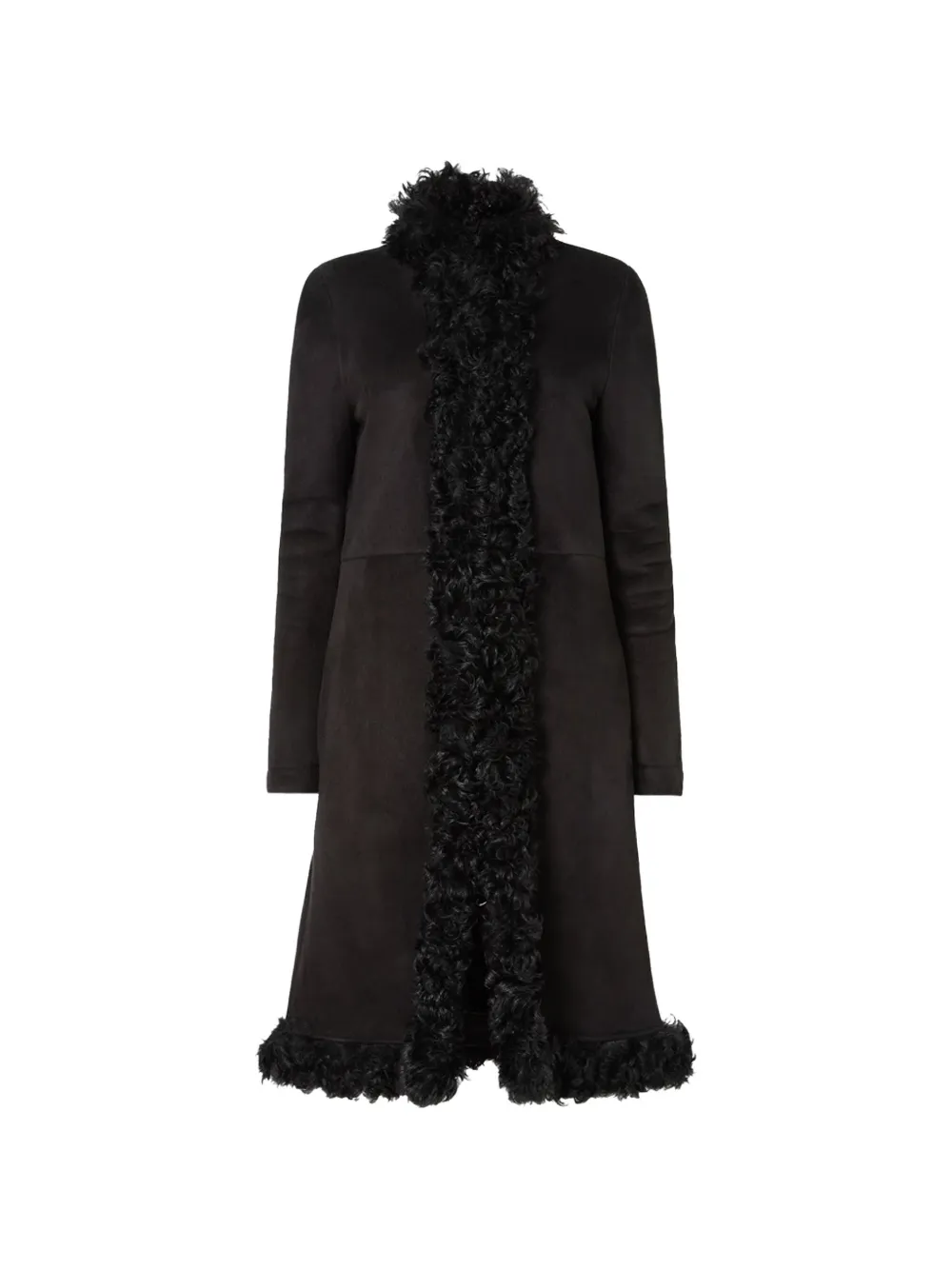 FENDI black merino shearling coat - Nero