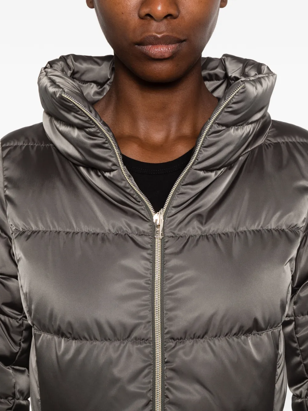 Herno quilted hooded coat Grijs