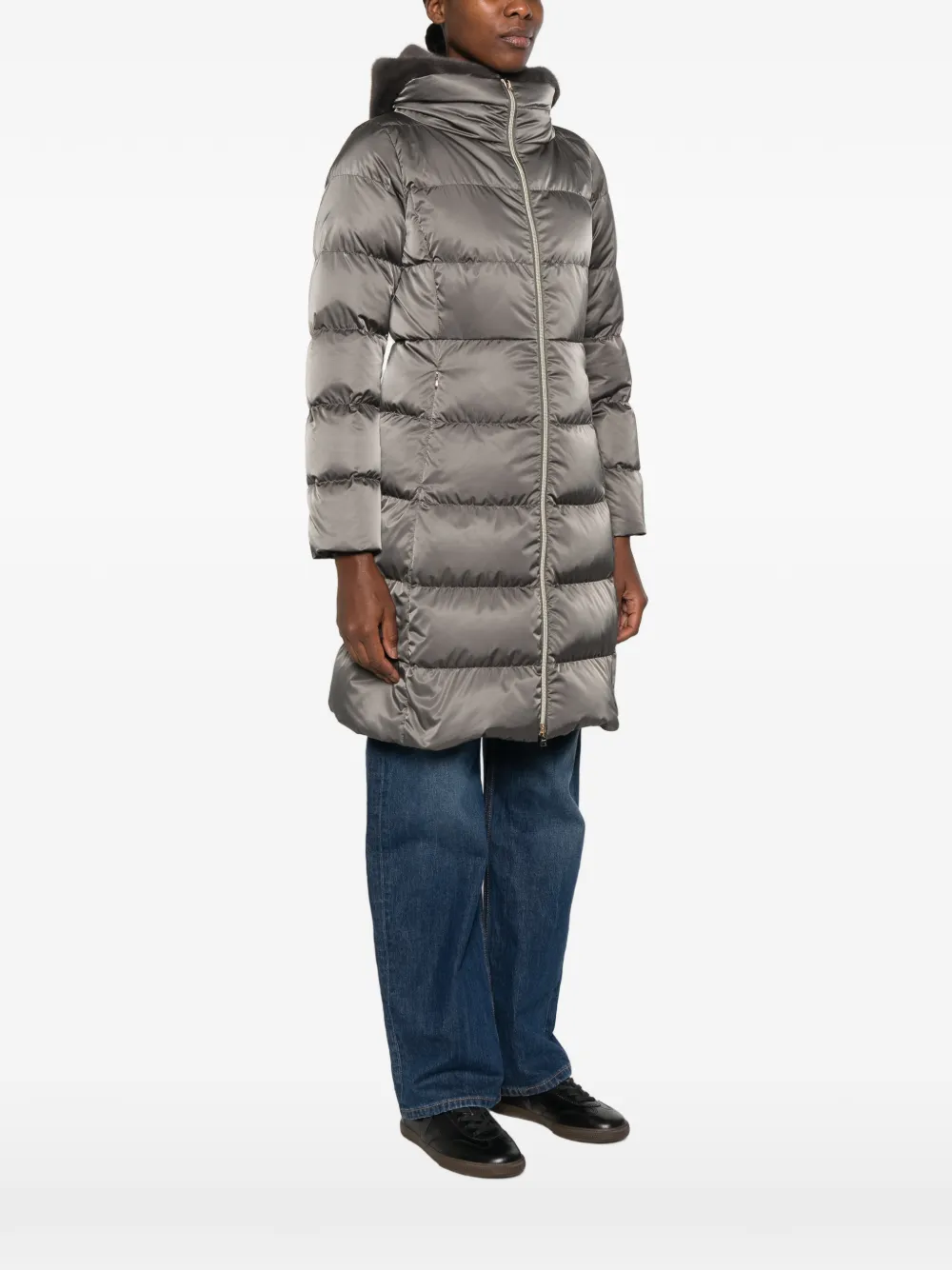 Herno quilted hooded coat Grijs