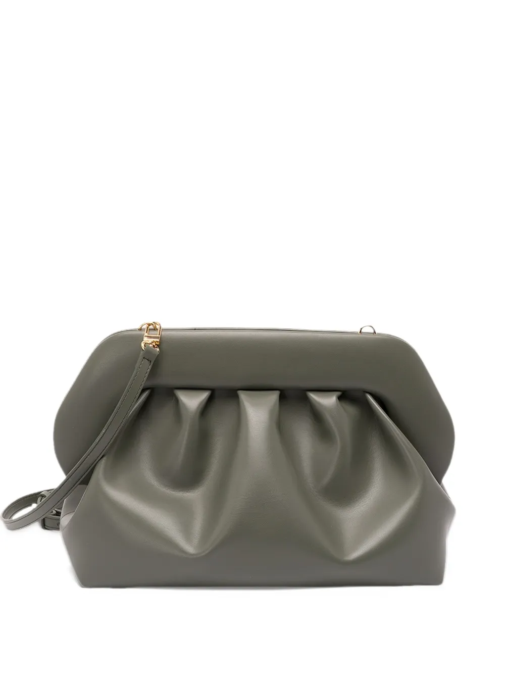 Themoirè Bios ruched clutch bag - Verde