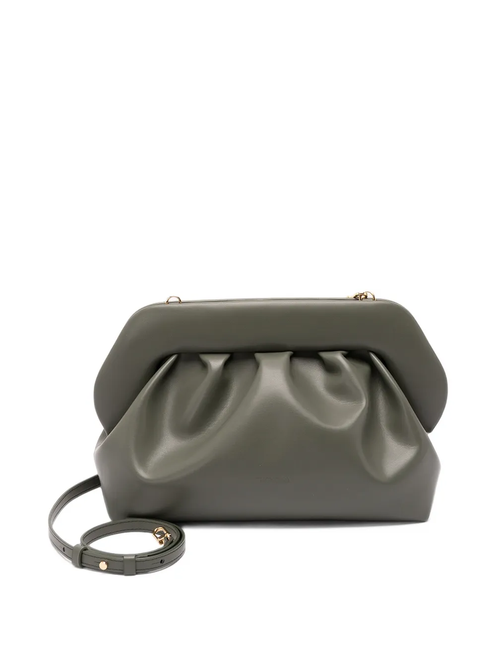 Themoirè Bios ruched clutch bag Groen