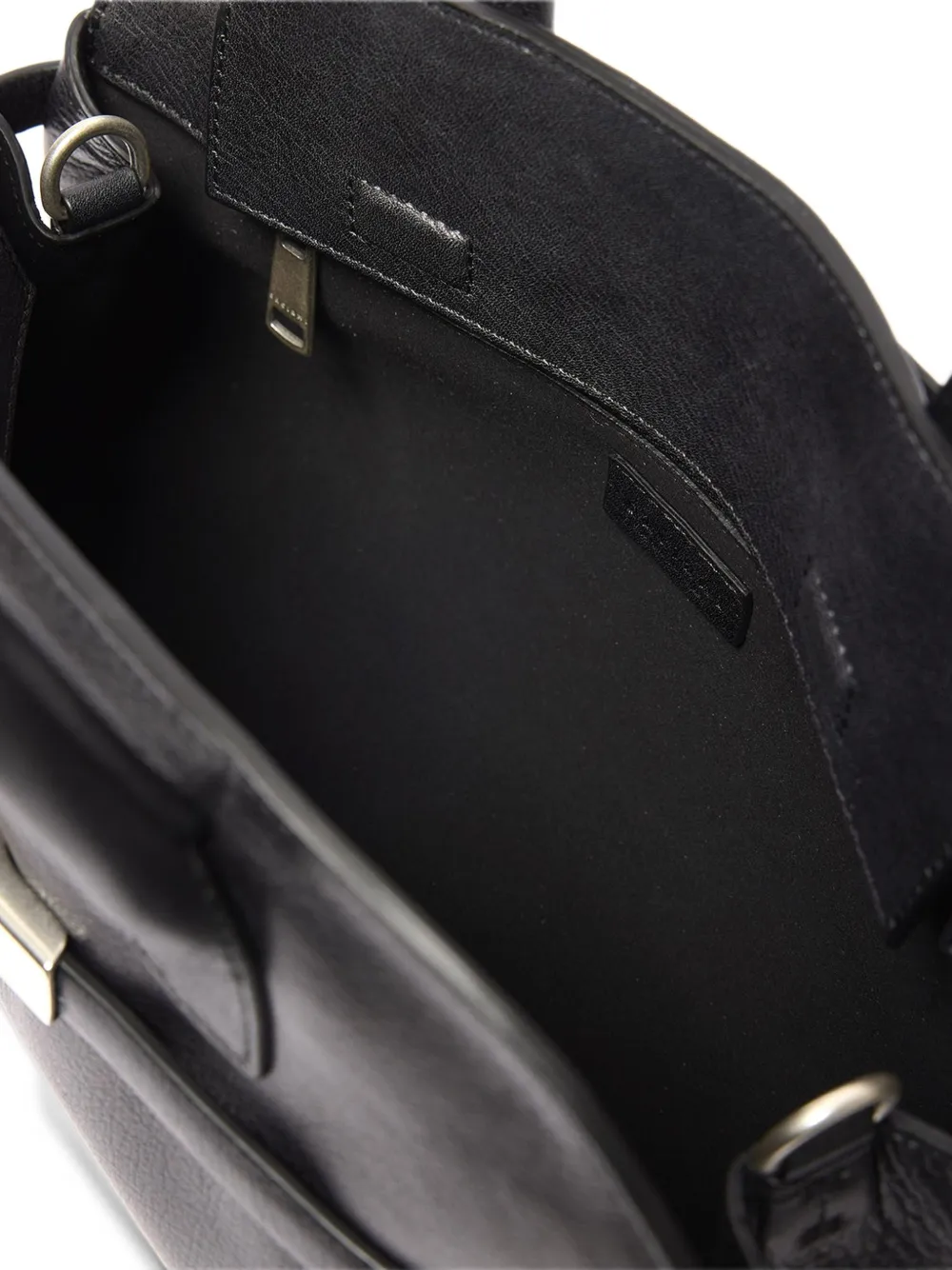 Orciani small Aura Lagoon leather tote bag Zwart