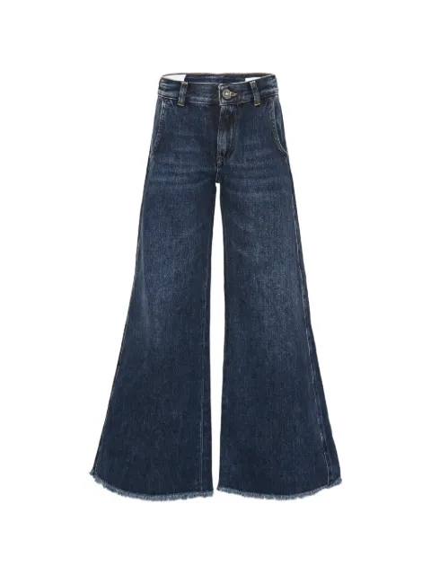 DONDUP KIDS frayed wide-leg jeans