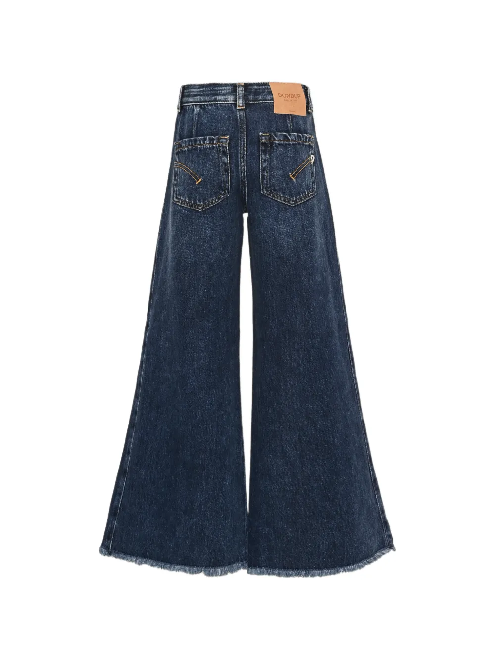 DONDUP KIDS frayed wide-leg jeans Blauw