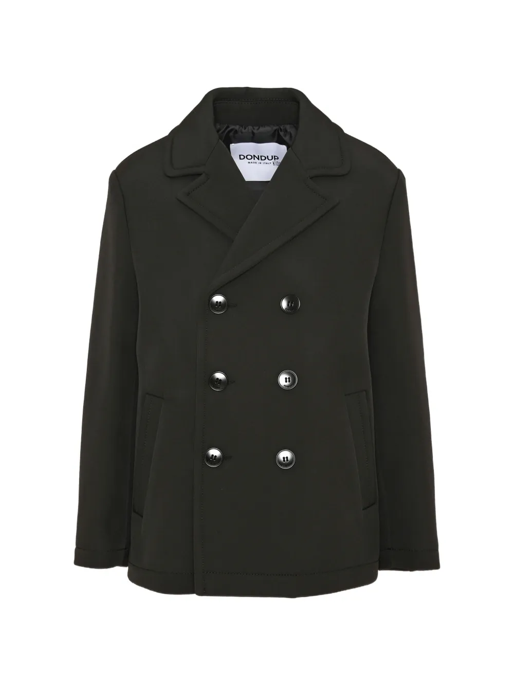 DONDUP KIDS notched-lapels double-breasted coat - Nero
