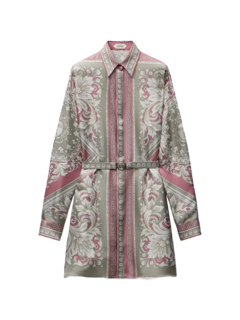 Versace printed silk twill mini dress