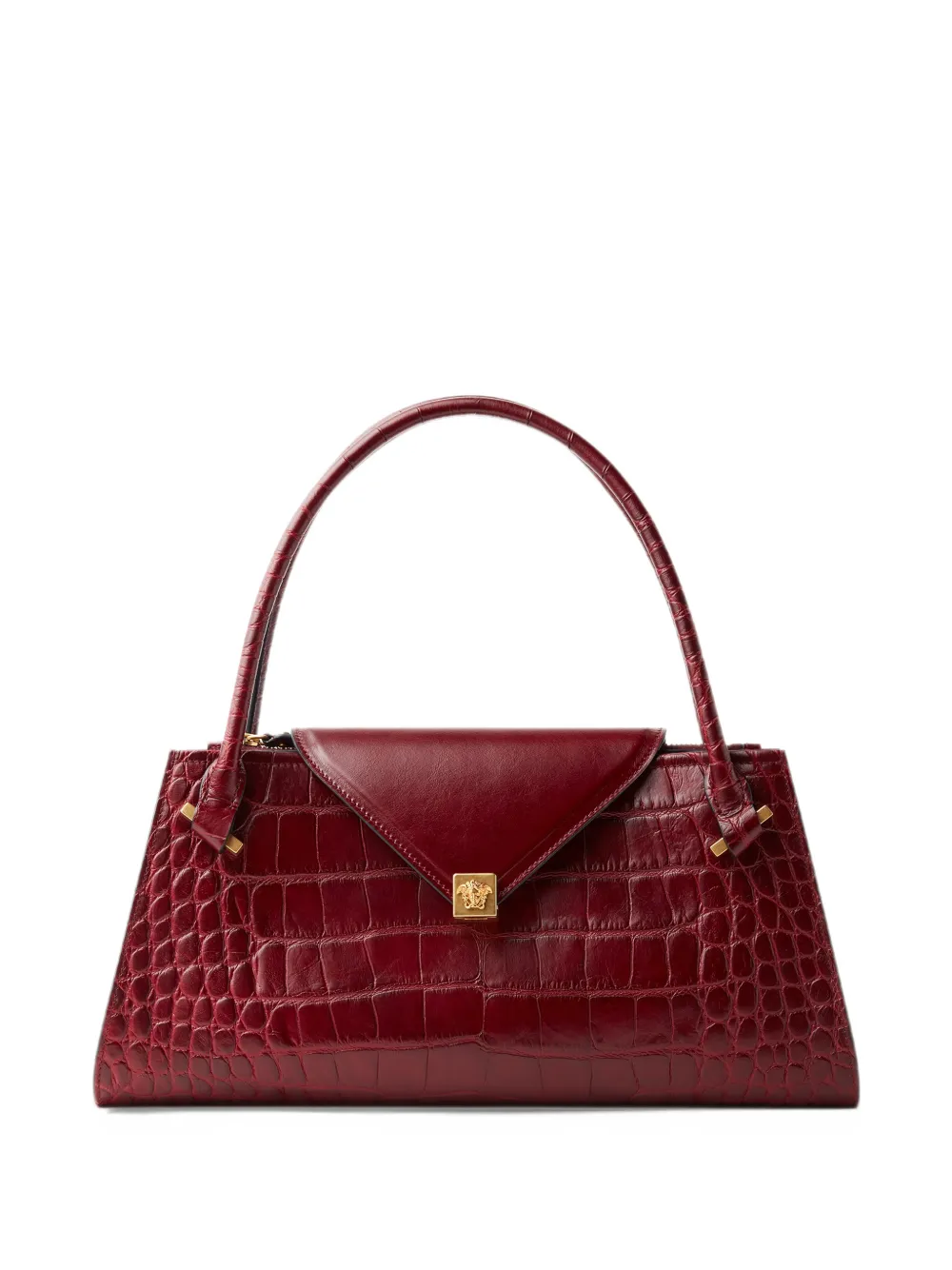 Versace Severine croc-effect leather shoulder bag - Rosso