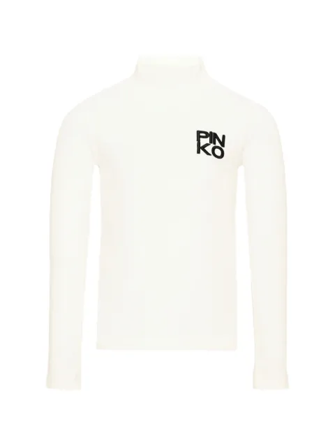 Pinko Kids logo-embroidered high-neck sweater