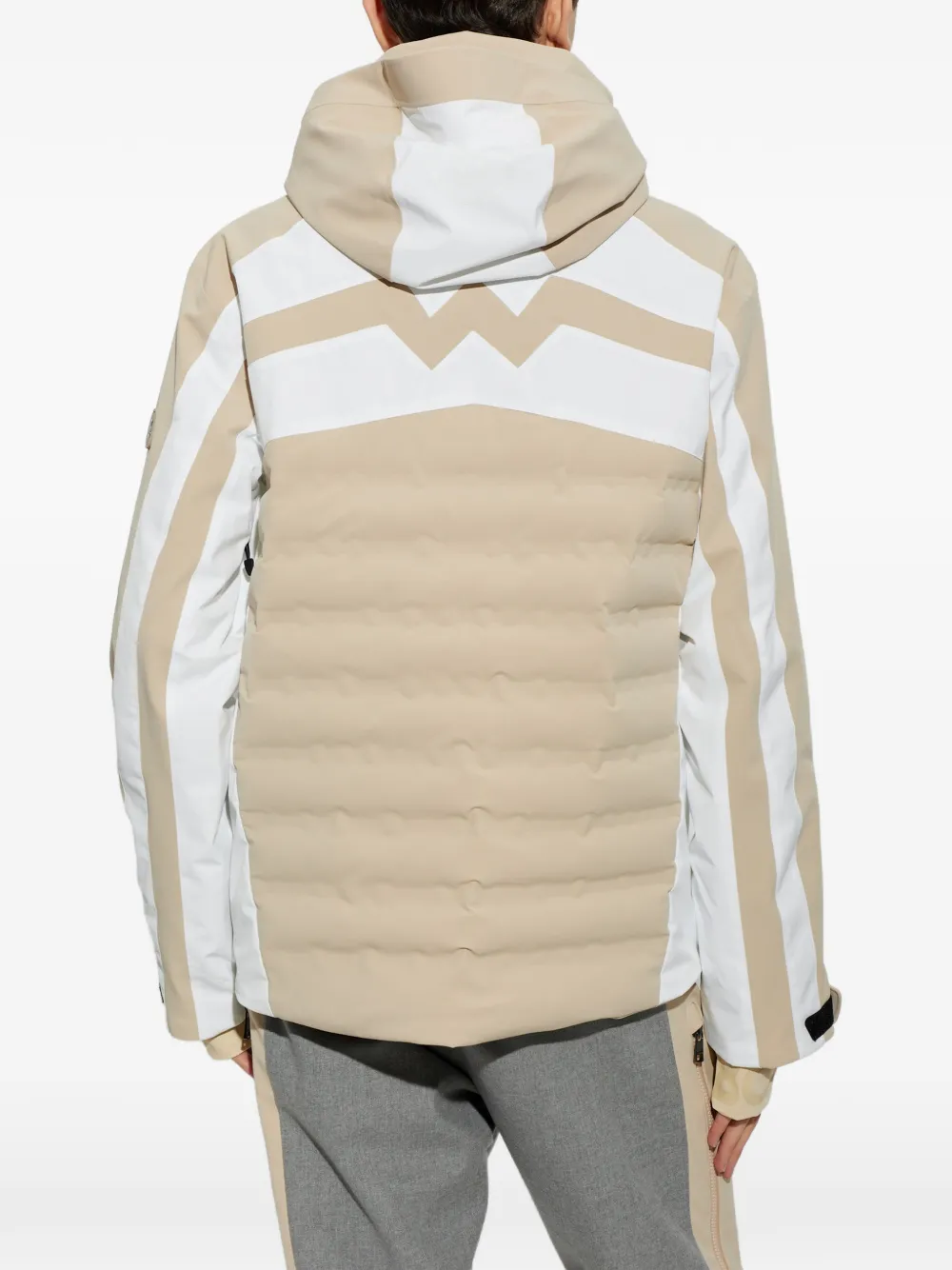 BOGNER Felis quilted hooded ski jacket Beige