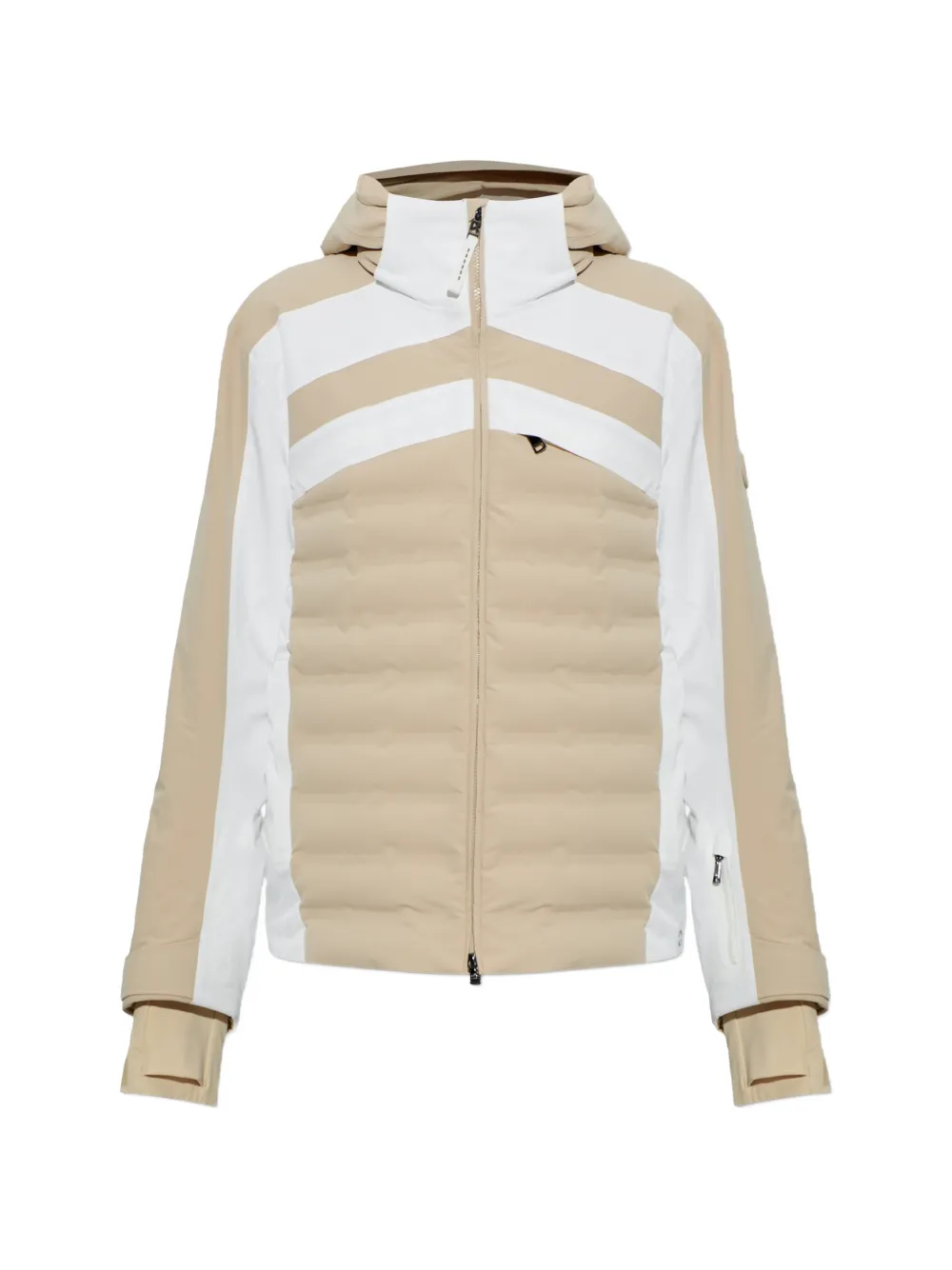BOGNER Felis quilted hooded ski jacket Beige