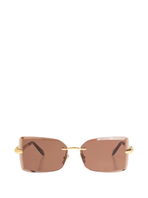 Bvlgari Serpenti rimless geometric-frame sunglasses