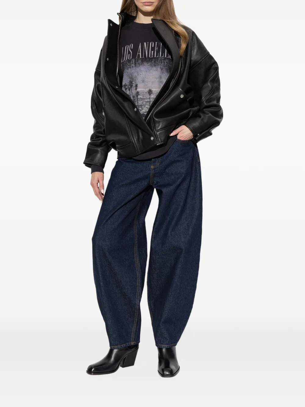ANINE BING Miles sweatshirt Los Angeles Zwart