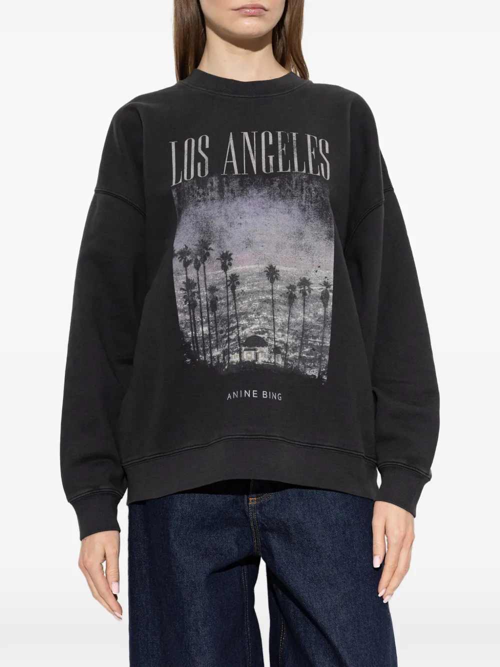 ANINE BING Miles sweatshirt Los Angeles Zwart