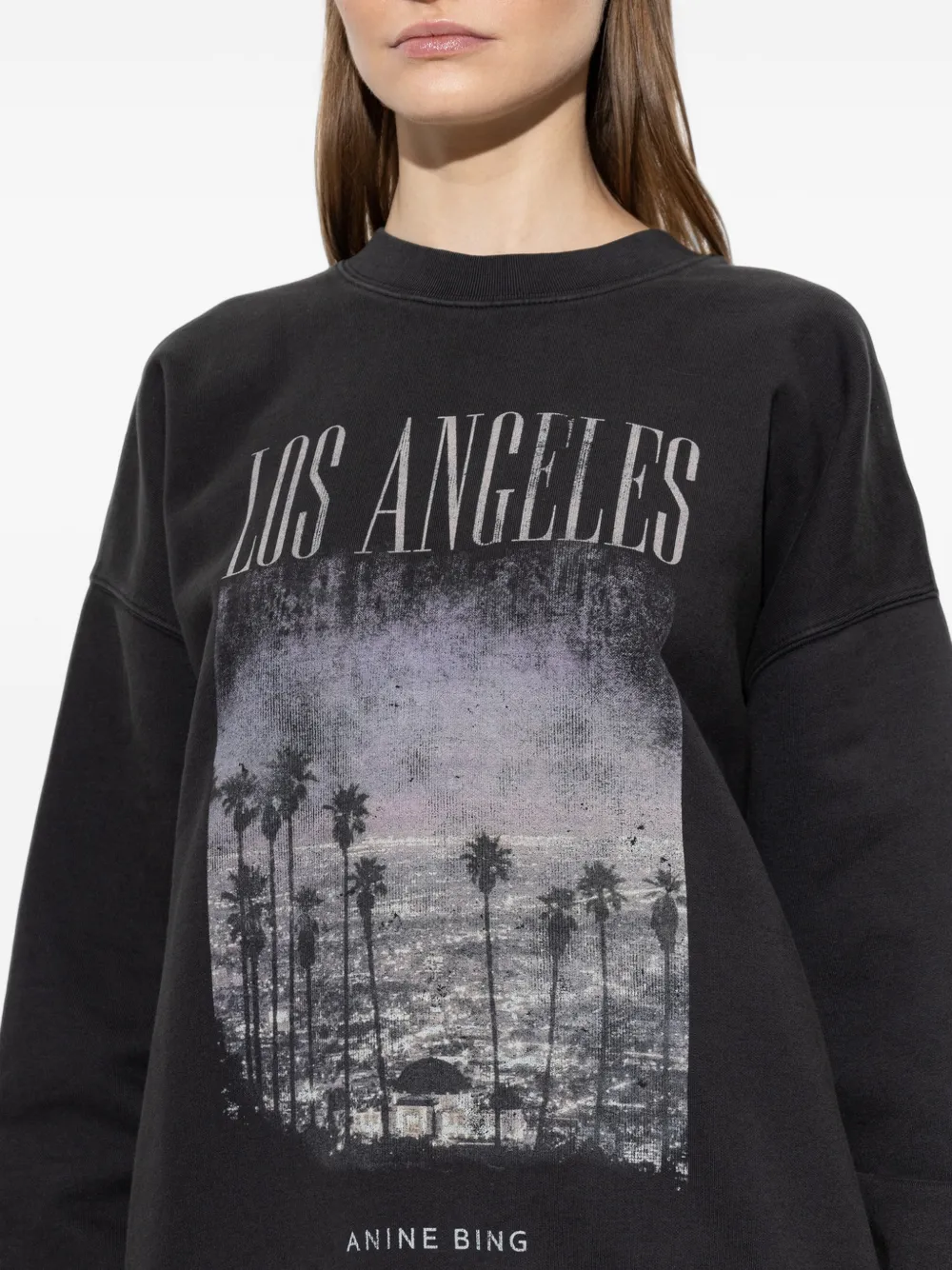 ANINE BING Miles sweatshirt Los Angeles Zwart