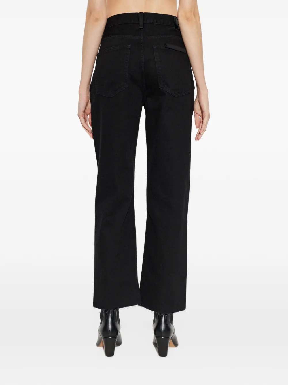 ANINE BING Gavin raw-cut jeans Zwart