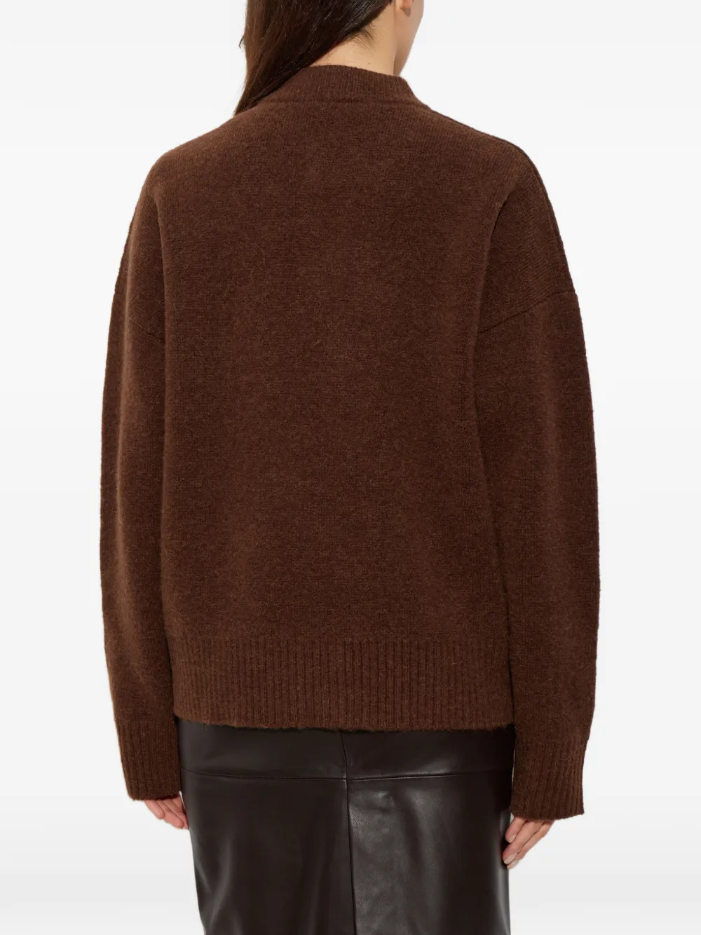 AMI Paris Ami de Coeur intarsia-knit cardigan Bruin