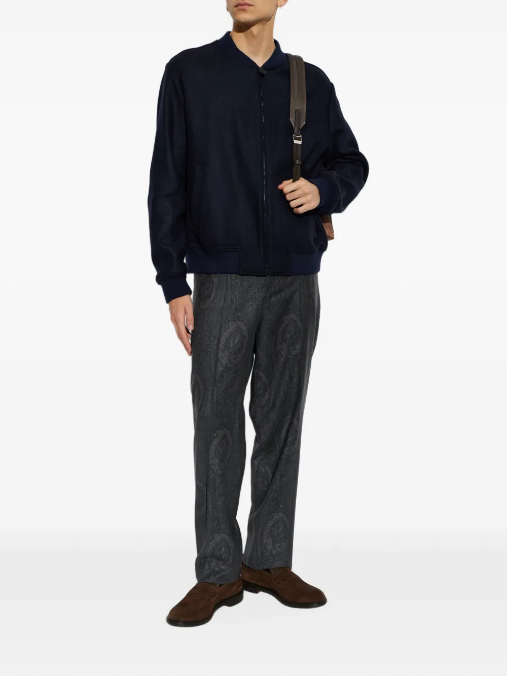 ETRO zip-up sweater Blauw