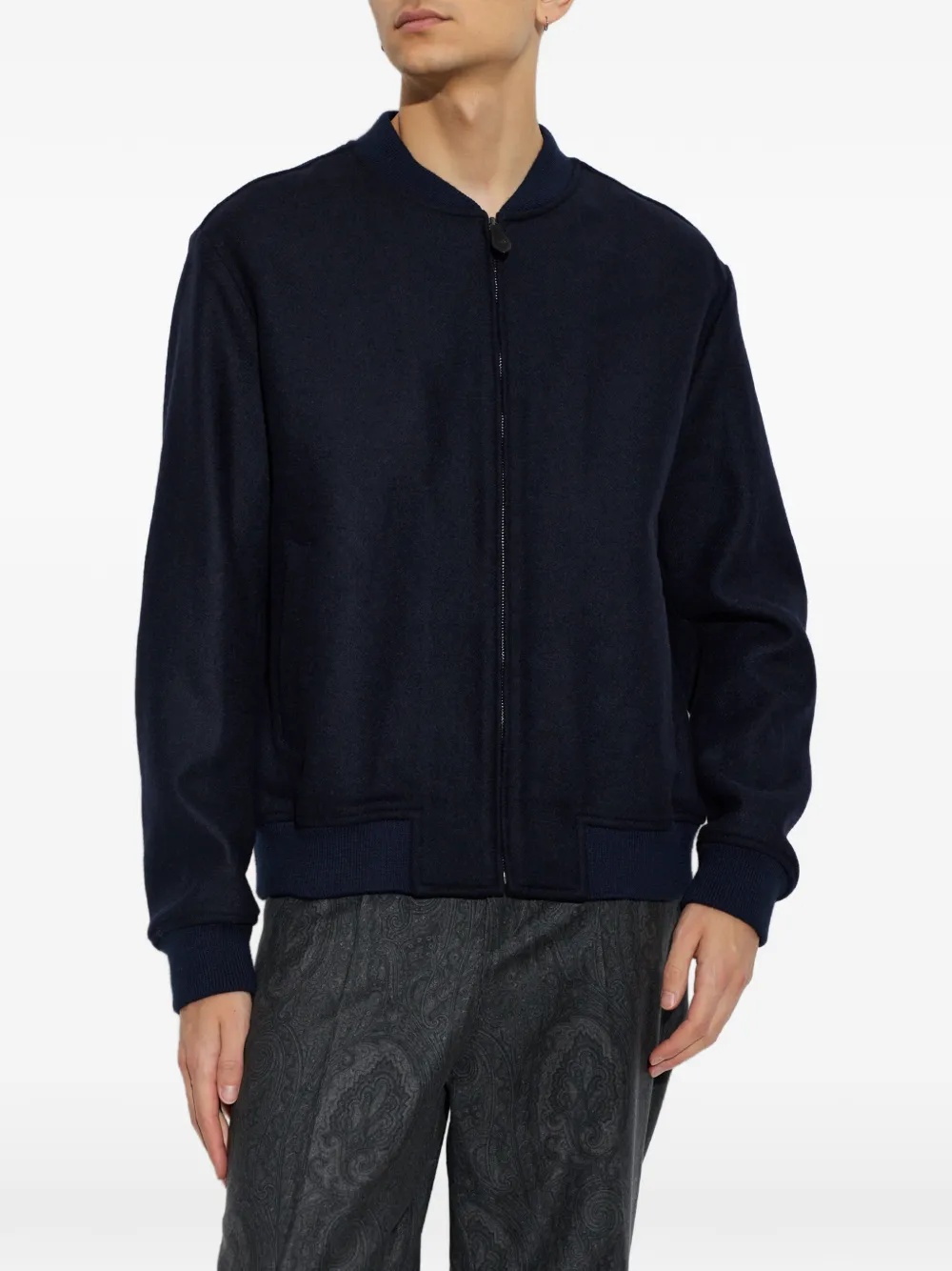 ETRO zip-up sweater Blauw