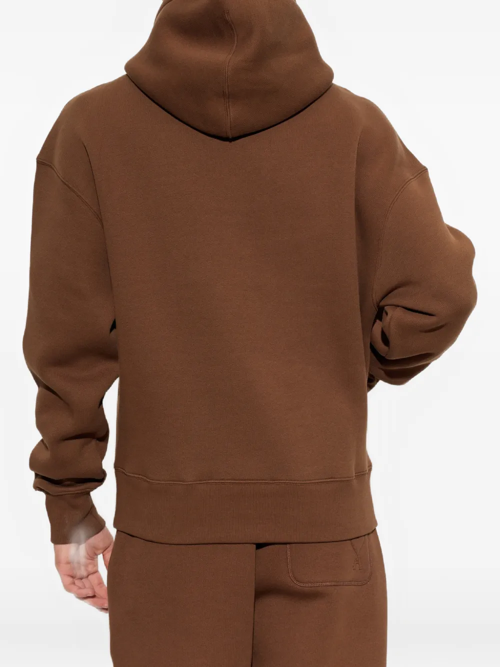 AMI Paris Ami de Coeur drawstring hoodie Bruin