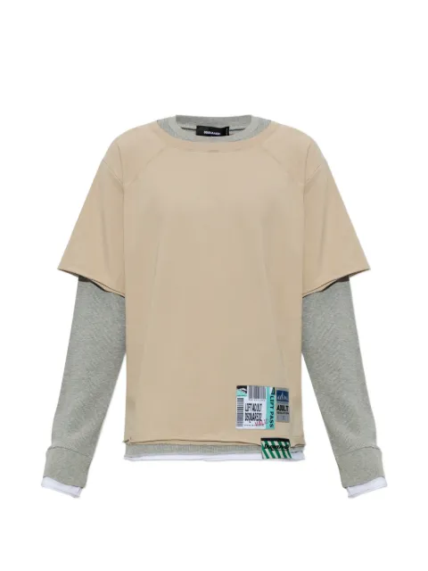 DSQUARED2 layered-effect logo-patch T-shirt