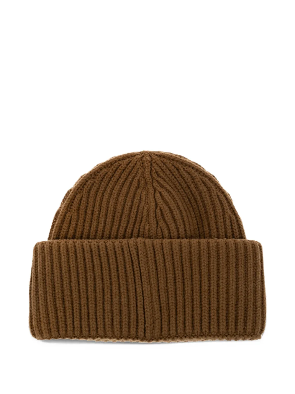 Canada Goose logo-patch ribbed-knit beanie hat Bruin