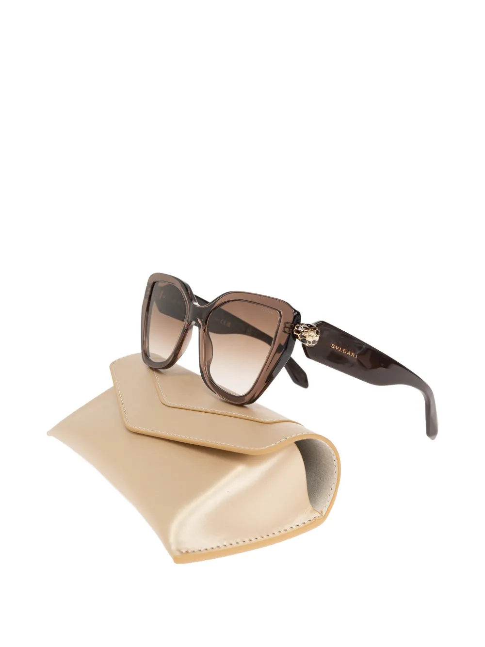 Bvlgari Serpenti square-frame sunglasses Bruin