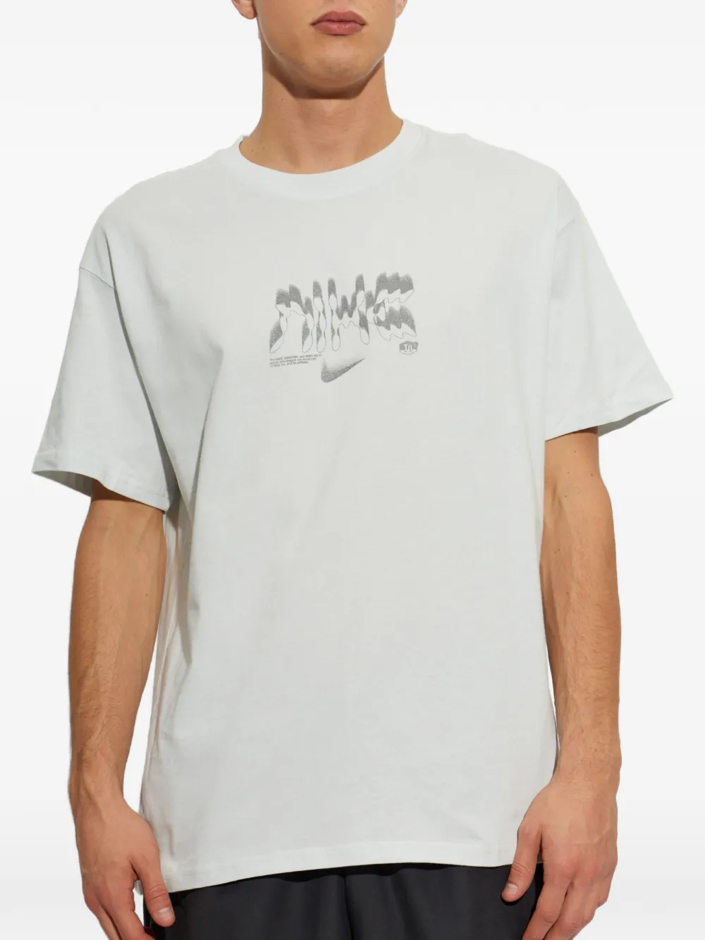 Nike logo-print T-shirt Grijs