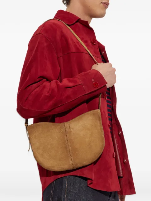 Jil Sander medium Foro suede messenger bag