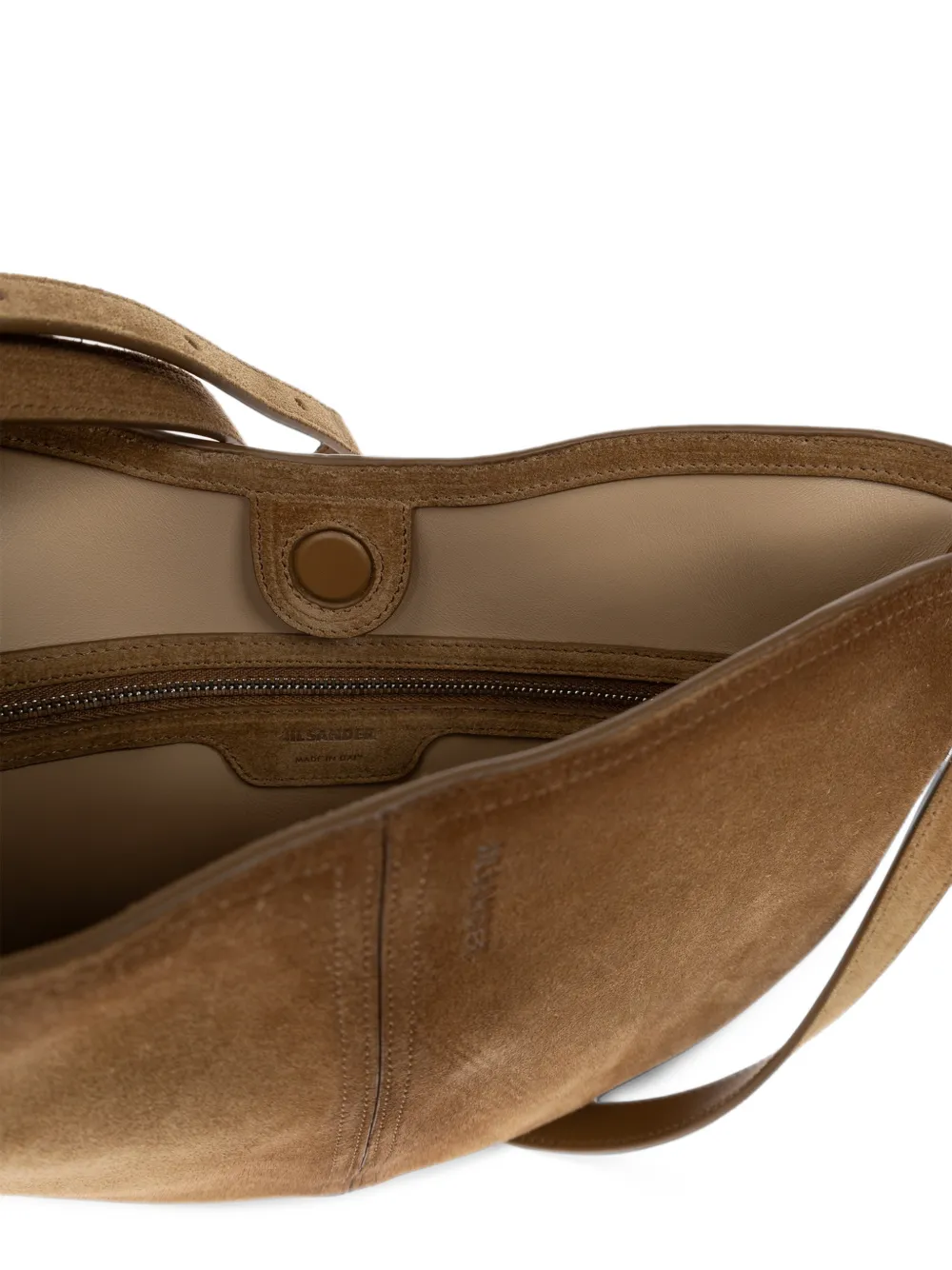 Jil Sander Medium Foro suède messengertas Bruin