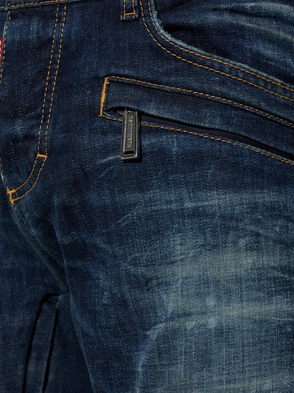 DSQUARED2 distressed paint-splatter jeans Blauw