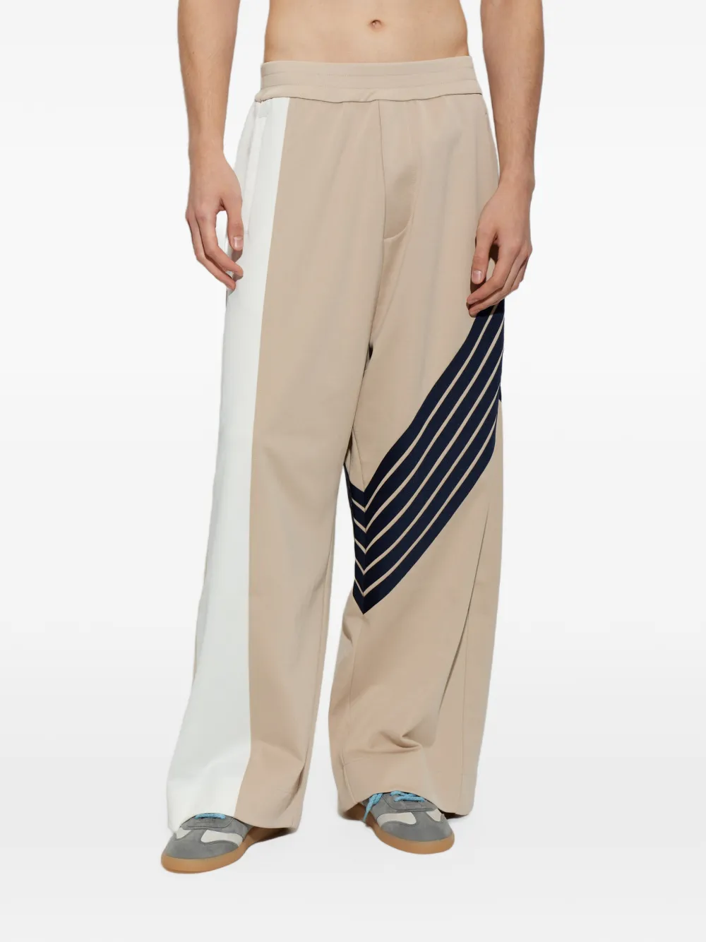 DSQUARED2 chevron-print track pants Beige