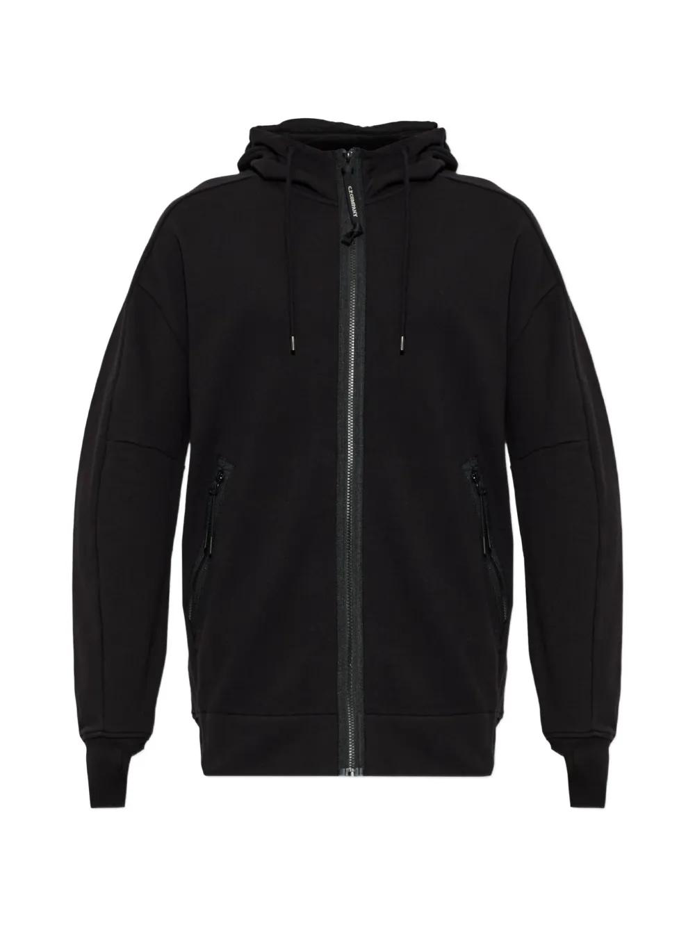 C.P. Company diagonal raised-fleece Goggle zip sweatshirt - Nero