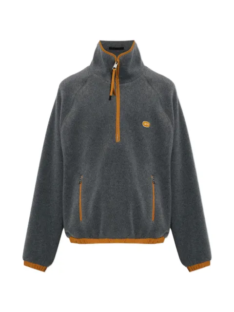 AMI Paris grey fleece vareuse with Ami patch