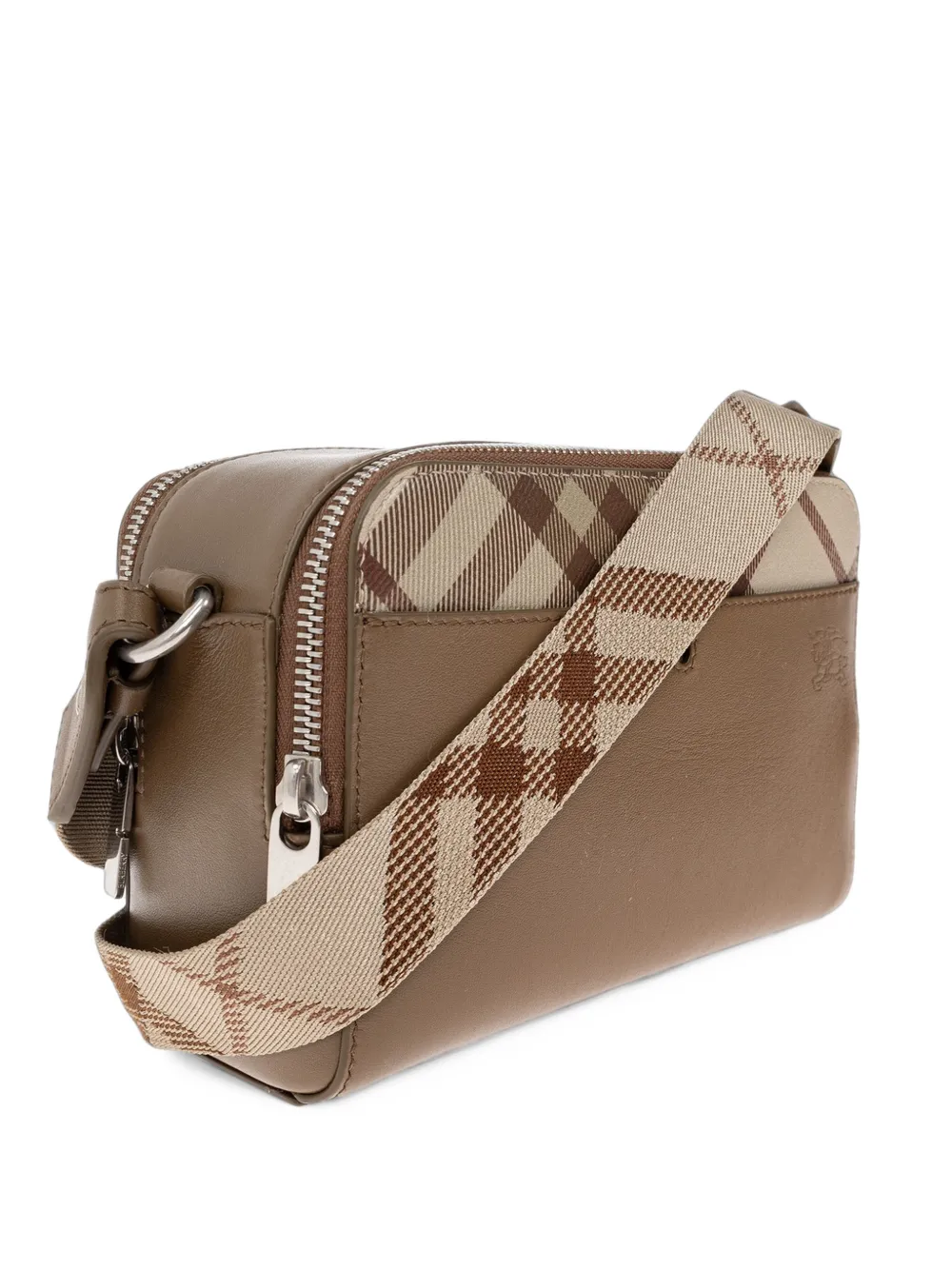 Burberry Pop Check crossbody bag - Marrone