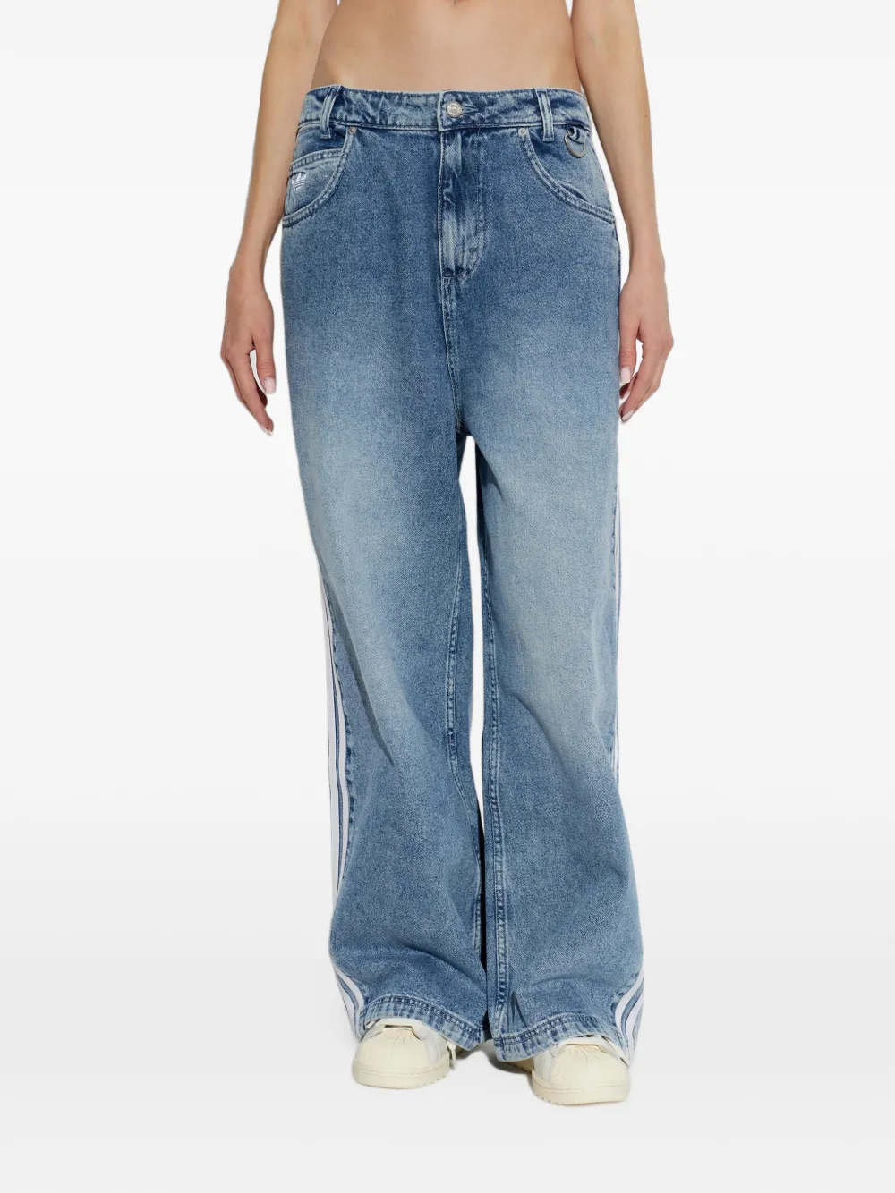 adidas Adilenium season 6 baggy denim pants Blauw