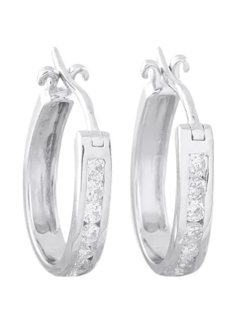 LB Exclusive embellished diamond hoop earrings