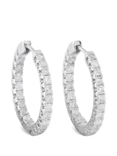 LB Exclusive diamond inside-out hoop earrings