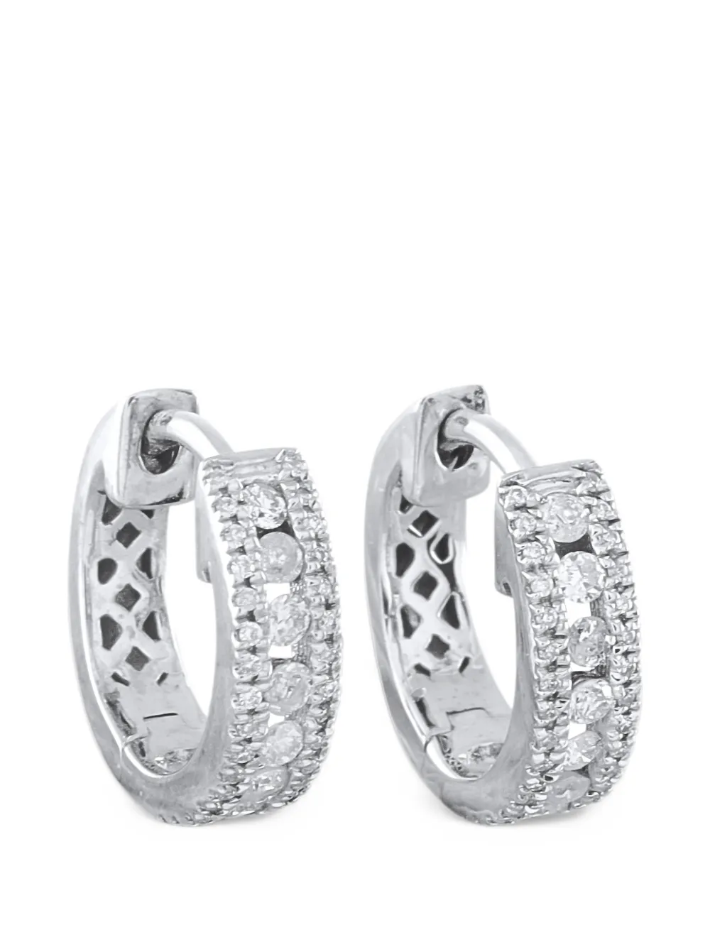 LB Exclusive diamond huggie earrings - Argento